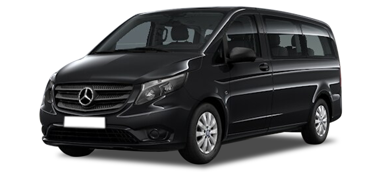 Van de luxe Mercedes noir